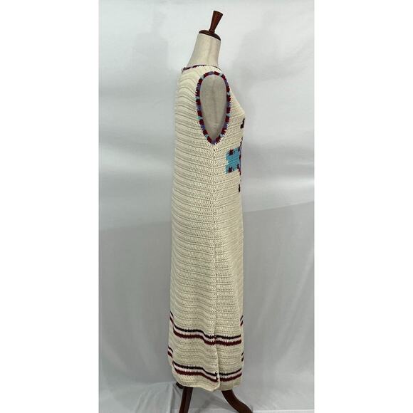 HUNTER BELL Sz L Large Crochet Tank Midi Dress Lilah Cream Lavender NWT - Picture 7 of 10